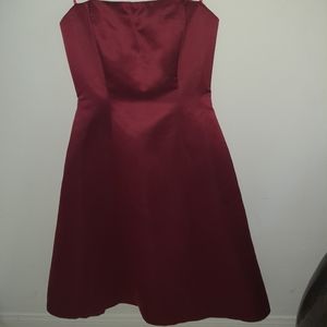Red BCBG strapless dress